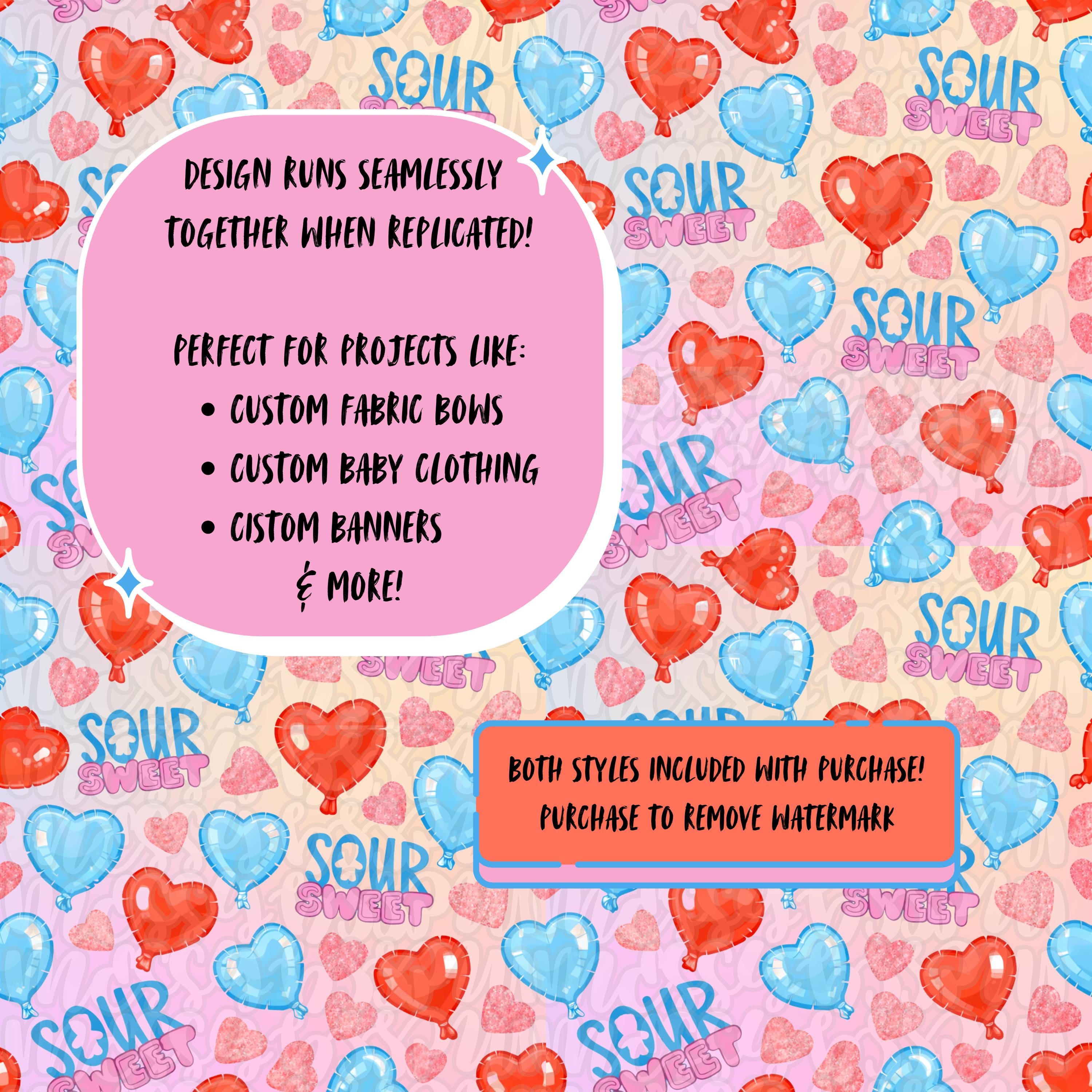 Sour Sweetie Seamless PNG - Digital Download